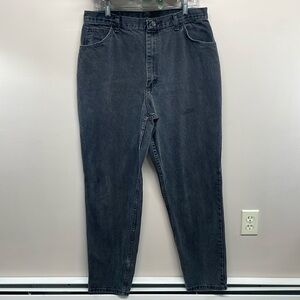 Vintage Gitano High Waisted Mom Jeans Black Wash Denim 18L